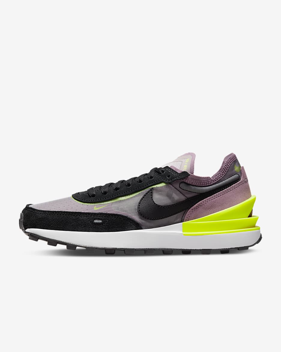 6 WOMEN'S NIKE WAFFLE ONE SE GREY / outlet GREEN MULTICOLOR